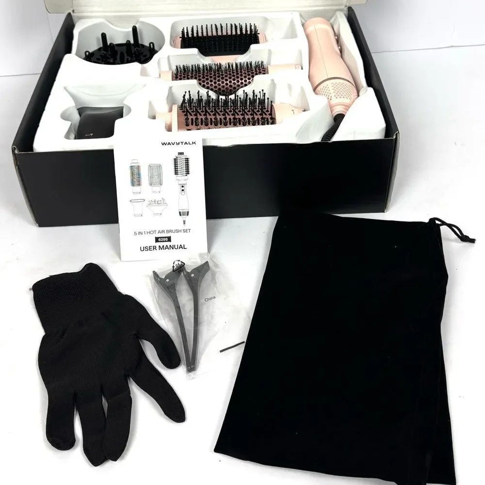 Wavytalk Air Sculpt 5-in-1 Hot Air Brush Set Multi-Styler Like New Pink